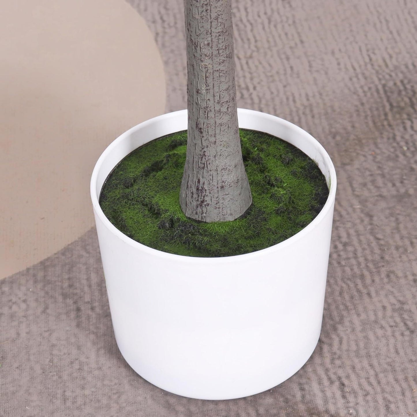 Artificial Olive Tree with White Pot,6FT high, Fake Tree containing 1440 Dense Leaves and 80 Highly Simulated Olive Fruits, Suitable for Home Office Living Room Floor Decoration