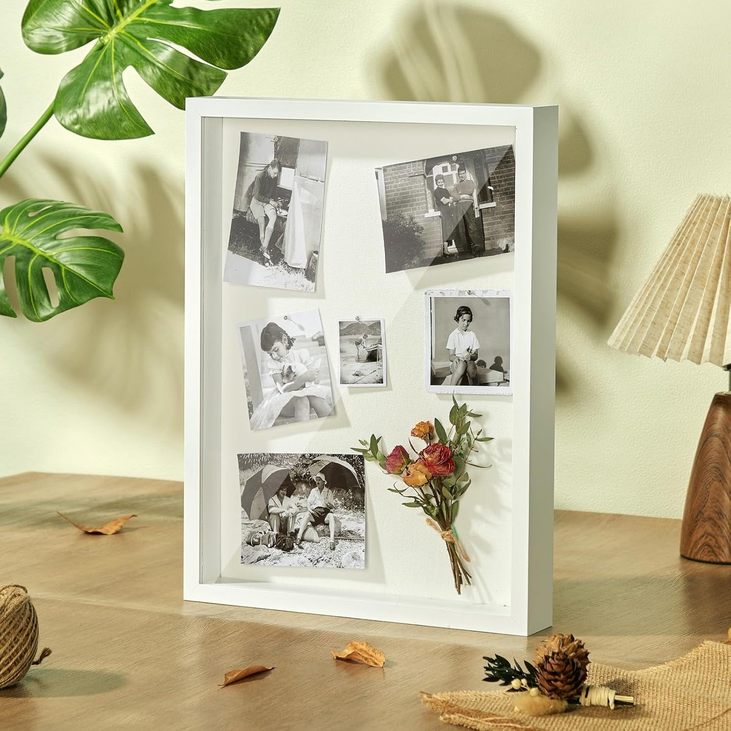 11x14 Shadow Box Display Case Picture Frame with Soft Linen Back, Large Deep Black Shadow Box 11x14 for Flowers Medal Display Case Jersey pet Graduation Memorabilia Baby Ltems Crafts Photos