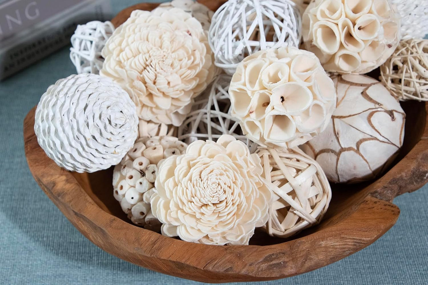 ANDALUCA Decorative Balls Bag Bowl Filler Home Decor (Beige)
