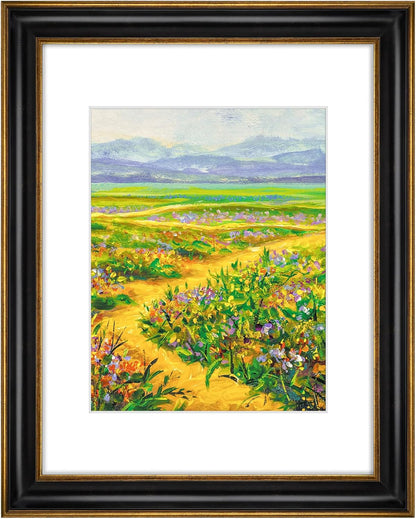 Golden State Art, 11x14 Photo Frame with Mat for Pictures 8x10 and Real Glass (Dark Gold Brown & Bronze Pewter Panel with White Color Mat, 1.25 Inch Frame Border)
