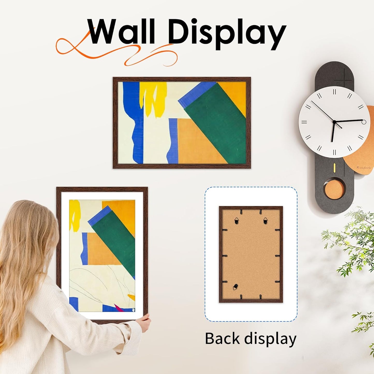 FIXSMITH 10 Pack Picture Frames Collage Wall Decor for Mounting or Tabletop Display, Gallery Wall Frame Set with Two 8x10 Black Frames, Four 5x7 Frames and Four 4x6 Frames, Multi-Pack Photo Frame Set