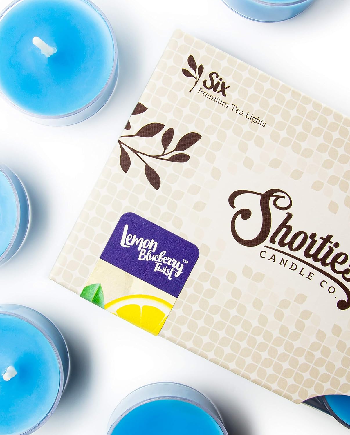 Shortie's Candle Company Coconut Cove Premium Tealight Candles - 6 White Highly Scented Tea Lights - Beautiful Candlelight - Made in the USA - Fruit & Berry Collection