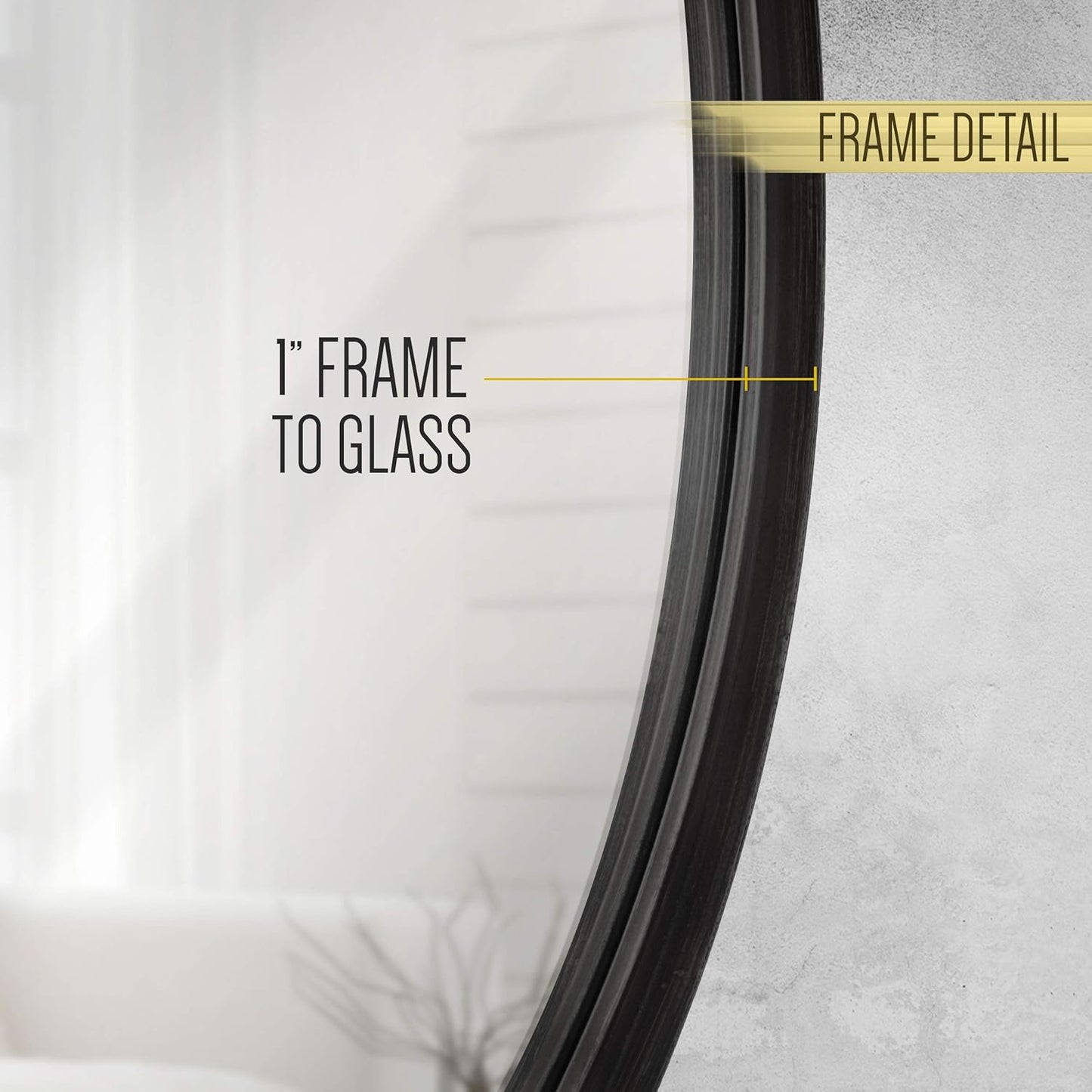 Gold Circle Wall Mirror 24 Inch Round Wall Mirror for Entryways, Washrooms, Living Rooms and More (Gold, 24")