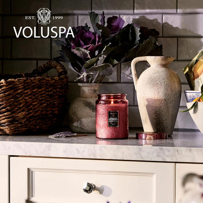 Voluspa Baltic Amber Candle, 18 oz, Coconut Wax Blend, Scented Candles for Home, 100 Hour Burn Time, Candle Jar