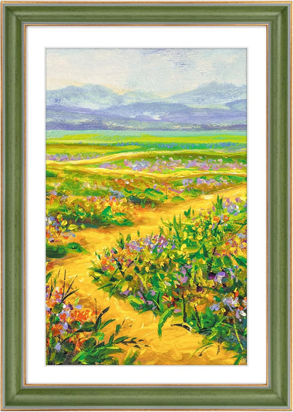 Golden State Art, 11x14 Photo Frame with Mat for Pictures 8x10 and Real Glass (Dark Gold Brown & Bronze Pewter Panel with White Color Mat, 1.25 Inch Frame Border)