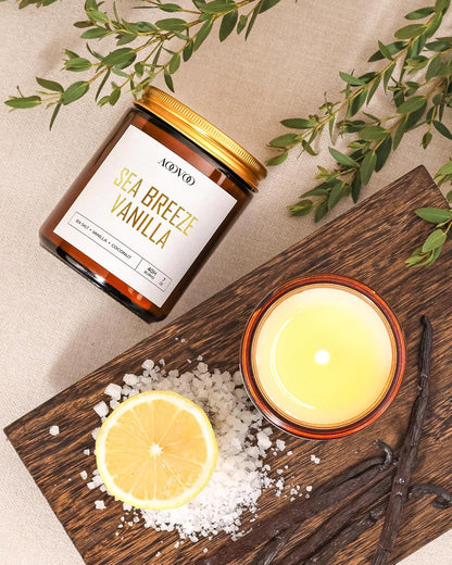AOOVOO Scented Candles - 4PC Candle Set, 36 oz Soy Candles, Soy Candle for Home Scented, Lavender/Vanilla/Eucalyptus/Sage