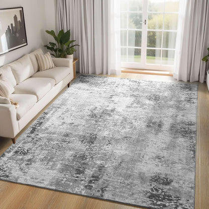 Ompaa 2x6 Rug Runners for Hallways Kitchen Runner Rug Non Slip Washable Grey Long Runner Rugs with Rubber Backing Soft Abstract Carpet Runner for Hallways, Kitchen, Bedroom, Bathroom, Entryway - Colors A