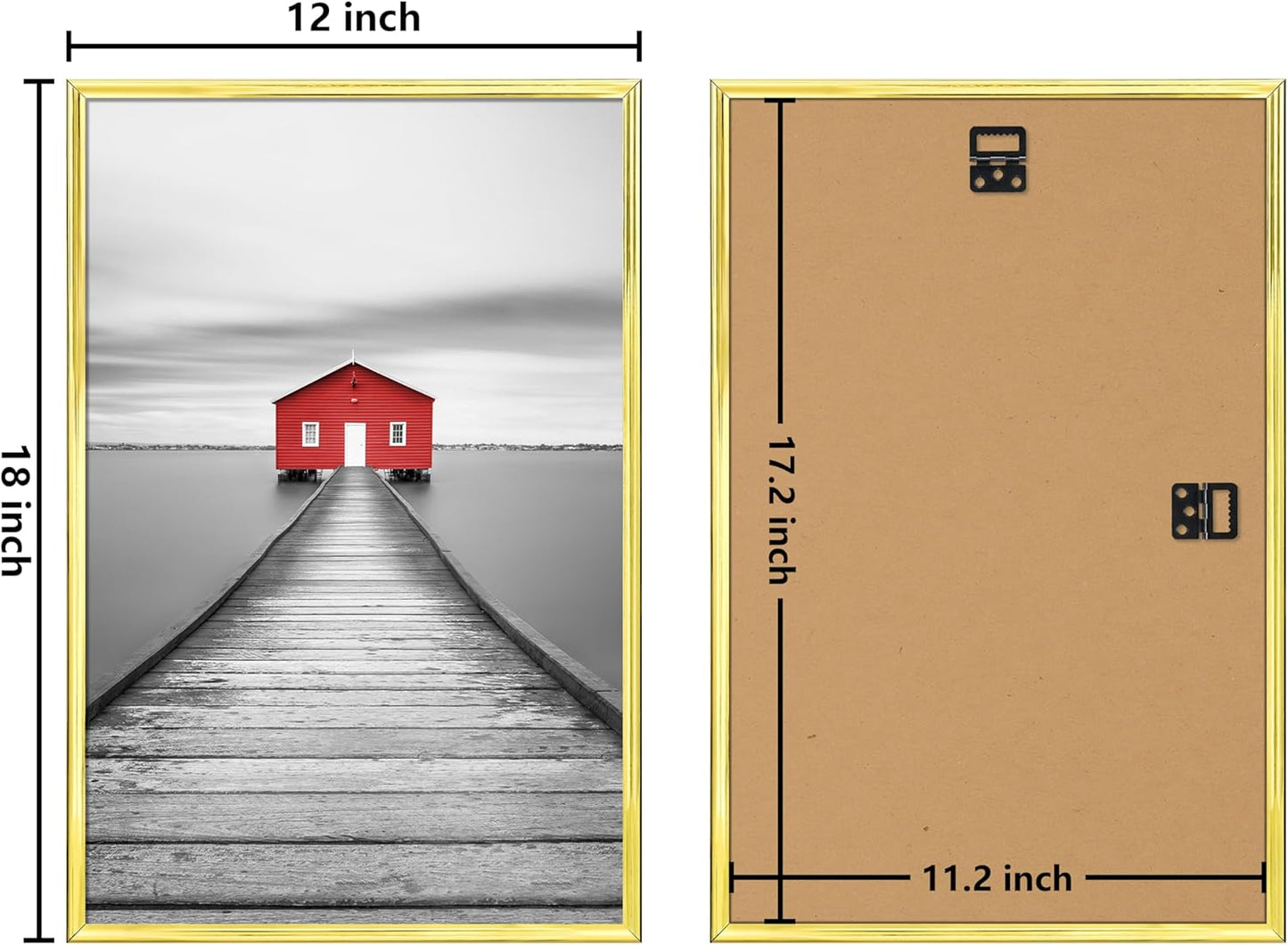 ELSKER&HOME 22.375 x 34 Poster Frame 3 Pack, Black Picture Frame for Horizontal or Vertical Wall Mounting, Sturdy and Scratch-proof