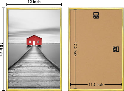 ELSKER&HOME 22.375 x 34 Poster Frame 3 Pack, Black Picture Frame for Horizontal or Vertical Wall Mounting, Sturdy and Scratch-proof