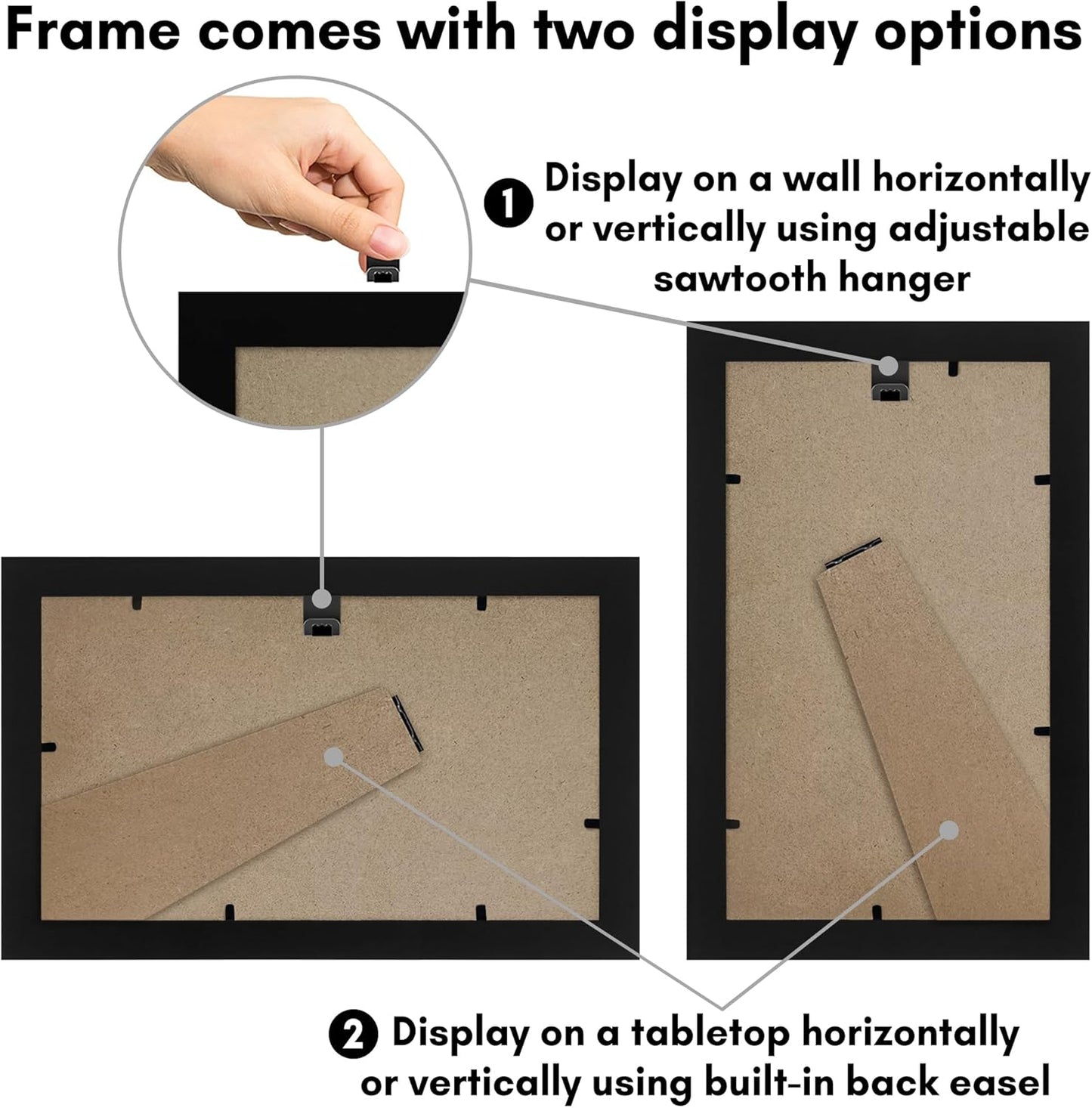 Americanflat 12x18 Poster Frame with Shatter-Resistant Glass - Signature Collection - Gallery-Style Frames Made of Engineered Wood - Photo Frame for Wall Display - Black - Colors C