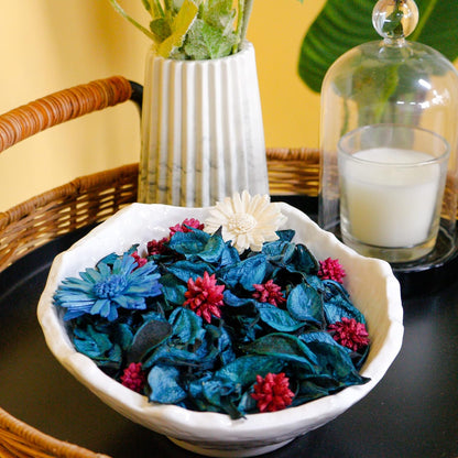 Spring Potpourri Bags,Vanilla Scented Potpourri Bowl Fillers,Dried Flowers,Home Fragrance Sachet of Petal, Vase Decor (White Caramel)-Mini
