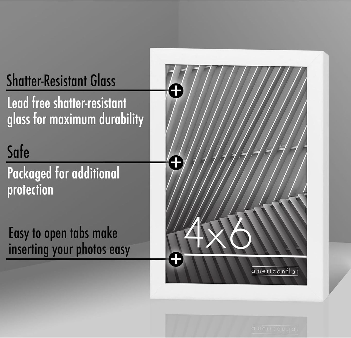 Americanflat 24x36 Poster Frame with Polished Plexiglass - Streamline Collection - Thin Border Picture Frame for Wall Display - Hanging Hardware Included - Black - Colors A