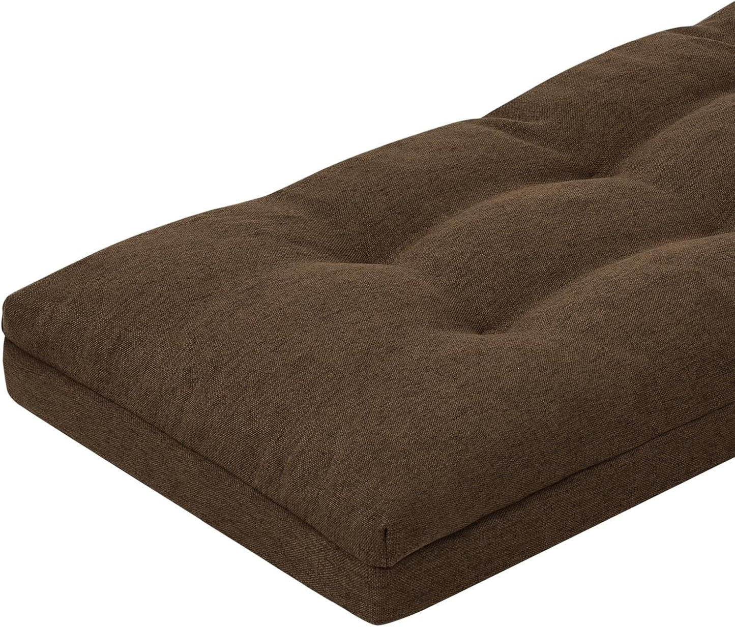 baibu 40 Inch Dual-Layer Patent Design Memory Foam Bench Cushion, Non-Slip Indoor Bench Cushion Standard Size Foam Pad with Machine Washable Cover (Dark Grey, 40x16x3in)