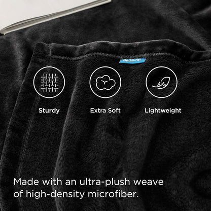 Bedsure GentleSoft Fleece Throw Blanket for Couch Grey - Lightweight Plush Fuzzy Cozy Soft Blankets and Throws for Sofa, Couch, Travel, Camping, 50x60 inches - Colors A