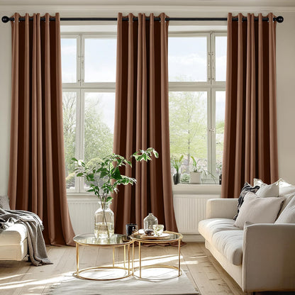 MIULEE Blackout Curtains for Bedroom Living Room 2 Panels, Thermal Insulated Room Darkening Drapes Grommet Noise Reducing Light Blocking Window Treatments 63 Inches Long 40x63 Inch Black - Colors A
