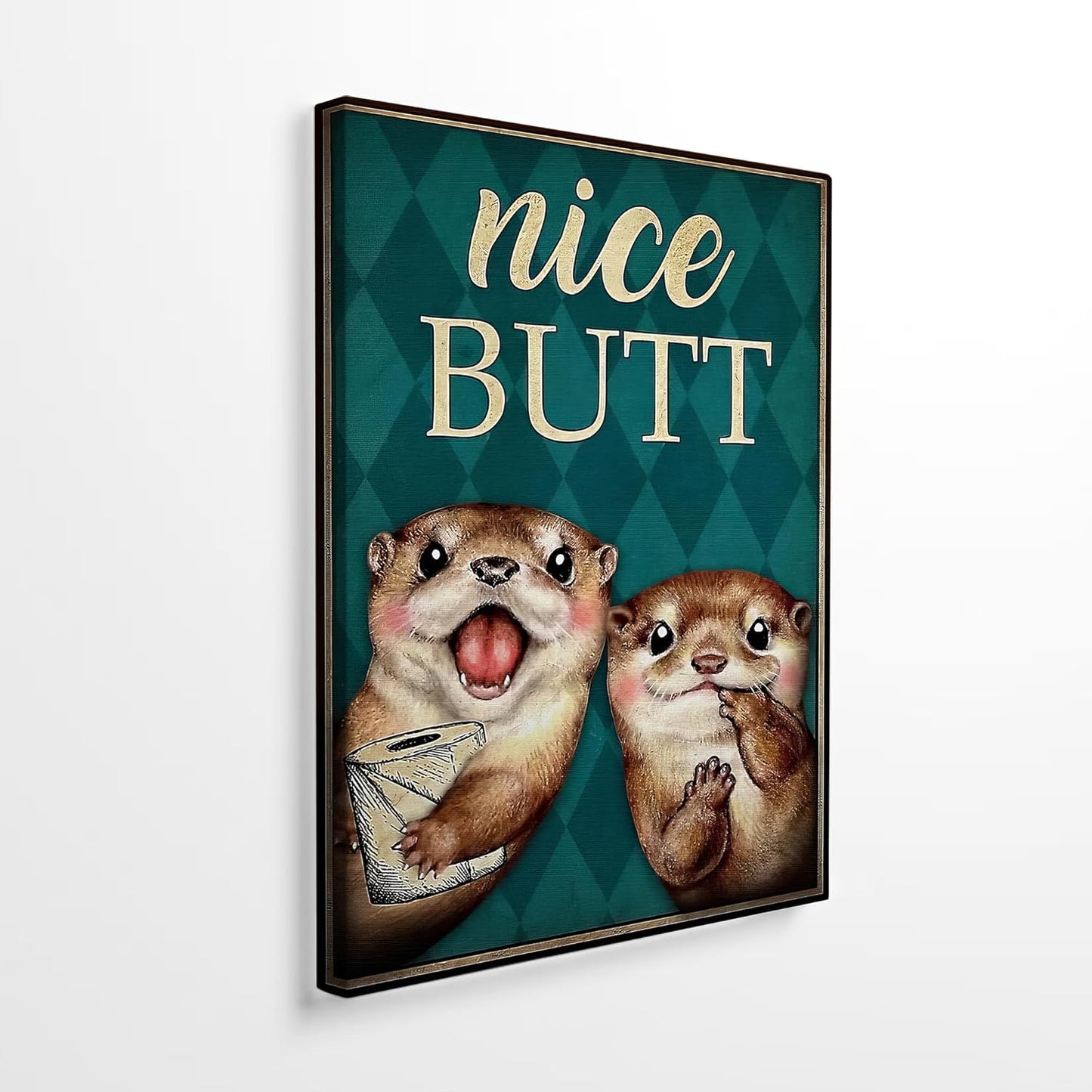 DIHSIEG 12x16 Canvas Wall Art funny bathroom wall art Print Poster Vintage Poster Frameless Floral Can be hung on the Wall Heal Your Heart poster Wall Art Canvas