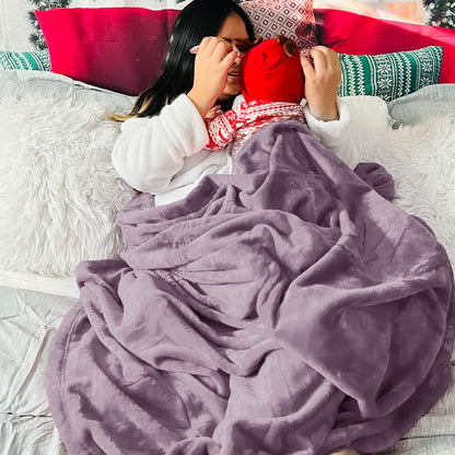 Bedsure GentleSoft Fleece Throw Blanket for Couch Grey - Lightweight Plush Fuzzy Cozy Soft Blankets and Throws for Sofa, Couch, Travel, Camping, 50x60 inches - Colors A