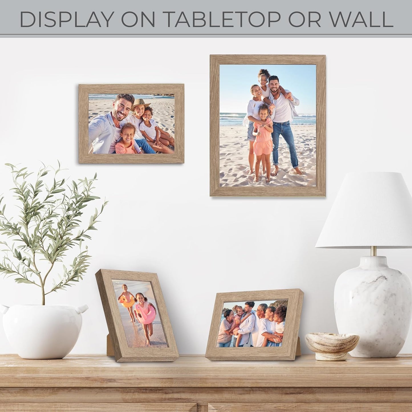 Sheffield Home 9 Piece Gallery Wall Frame Set, 11x14 in. matted to 8x10 in. (Matte Black)