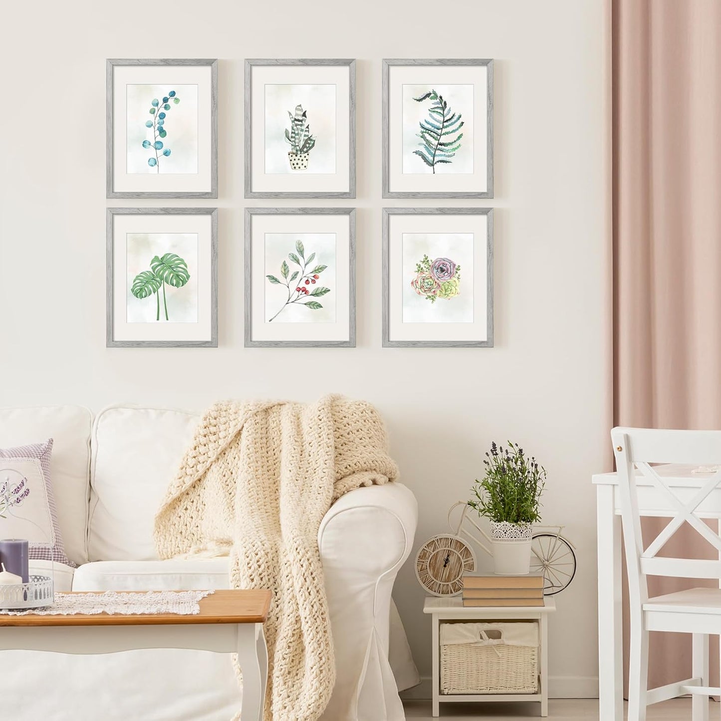 upsimples 11x14 Picture Frame Set of 5, Display Pictures 8x10 with Mat or 11x14 Without Mat, Wall Gallery Photo Frames, Black