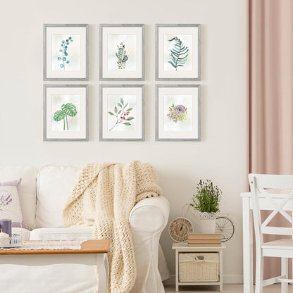 upsimples 11x14 Picture Frame Set of 5, Display Pictures 8x10 with Mat or 11x14 Without Mat, Wall Gallery Photo Frames, Black