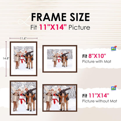 FIXSMITH 10 Pack Picture Frames Collage Wall Decor for Mounting or Tabletop Display, Gallery Wall Frame Set with Two 8x10 Black Frames, Four 5x7 Frames and Four 4x6 Frames, Multi-Pack Photo Frame Set