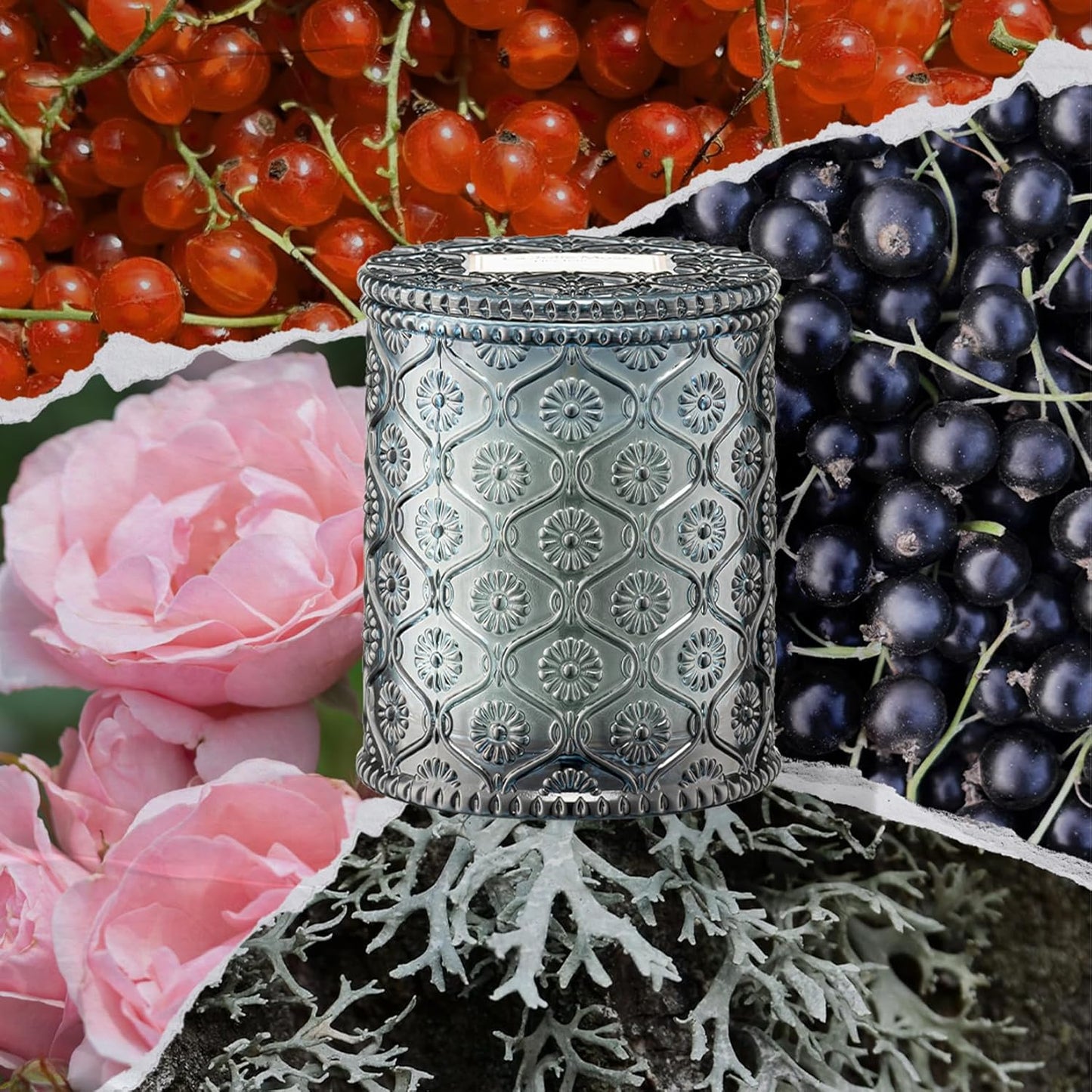 LA JOLIE MUSE Santal Rose Scented Candle – Saffron, Rose & Leather | 6 oz Natural Soy Wax | 40 Hours Clean Burn | Self Care Gifts for Women | Elegant Home Decor