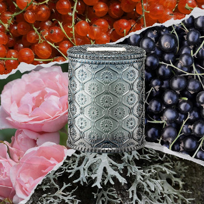LA JOLIE MUSE Santal Rose Scented Candle – Saffron, Rose & Leather | 6 oz Natural Soy Wax | 40 Hours Clean Burn | Self Care Gifts for Women | Elegant Home Decor