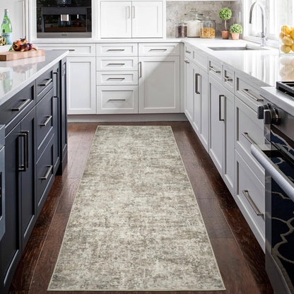 8x10 Area Rugs for Living Room Rug Washable: Abstract Large Rug for Dining Room Bedroom Carpet Non Slip 8 by 10 Indoor Modern Nursery Home Office Blue Grey