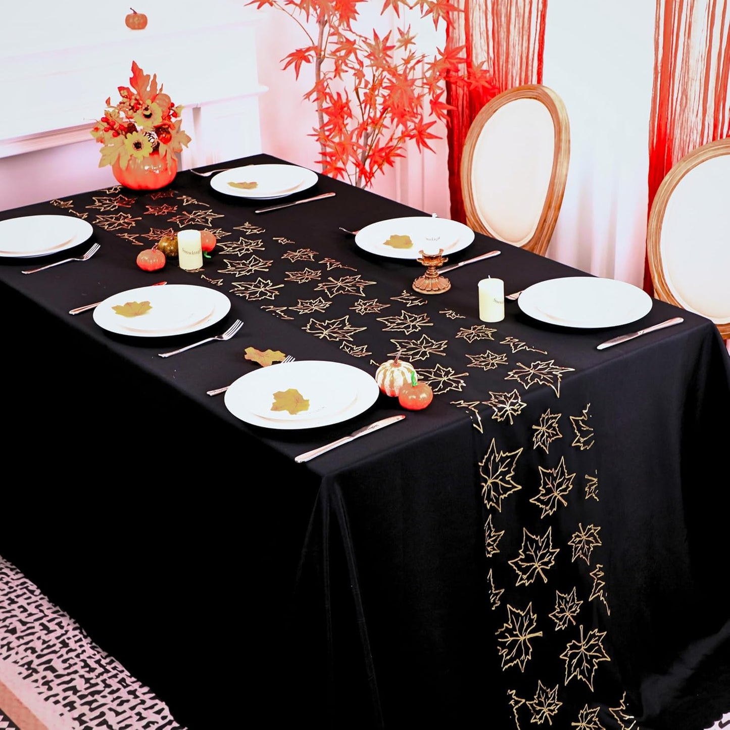 Snowkingdom 2 Pieces Gold Table Runner, Sequin Glitter Foil Metallic Thin Mesh Runner Roll 11"x108", Gold Table Decorations for Event Party, Wedding, Birthday Party, Christmas