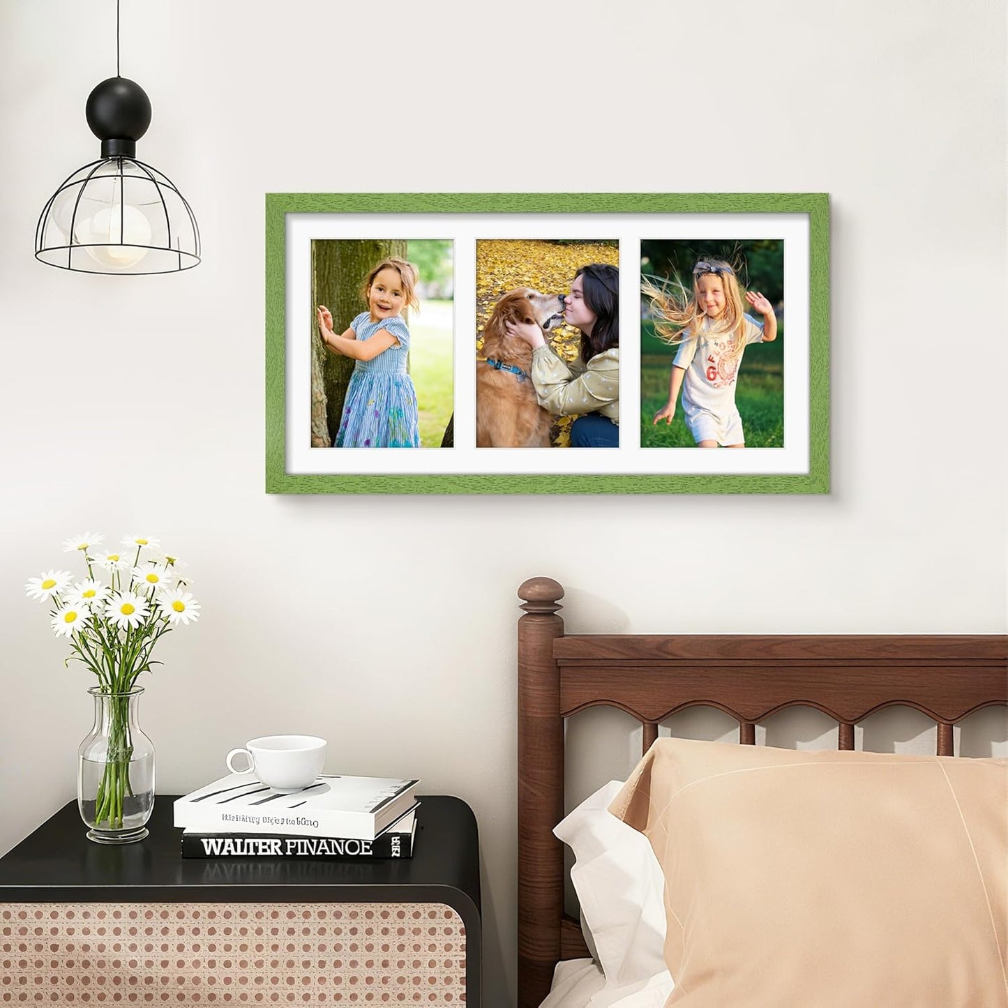 DUENPY 14x26 Collage Picture Frame 4x6 Collage Picture Frame Displays Twelve 4x6 inch Photos Available Horizontal Wall Mounting Display and Vertical Black - Colors B