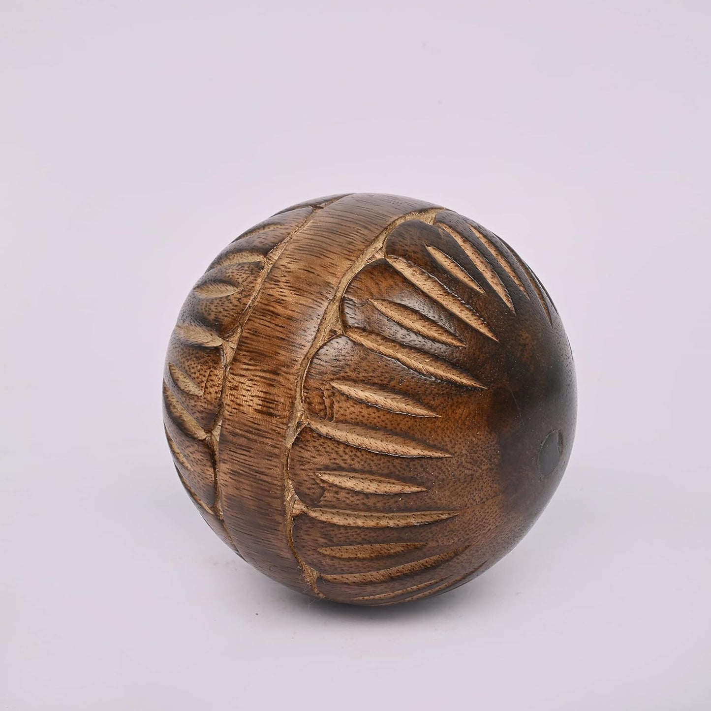 EDHAS Decorative Mango Wood Round Balls Set of 3 for Centerpiece or Individual Use Ideal for Use in Tray Bowl or Basket Decor