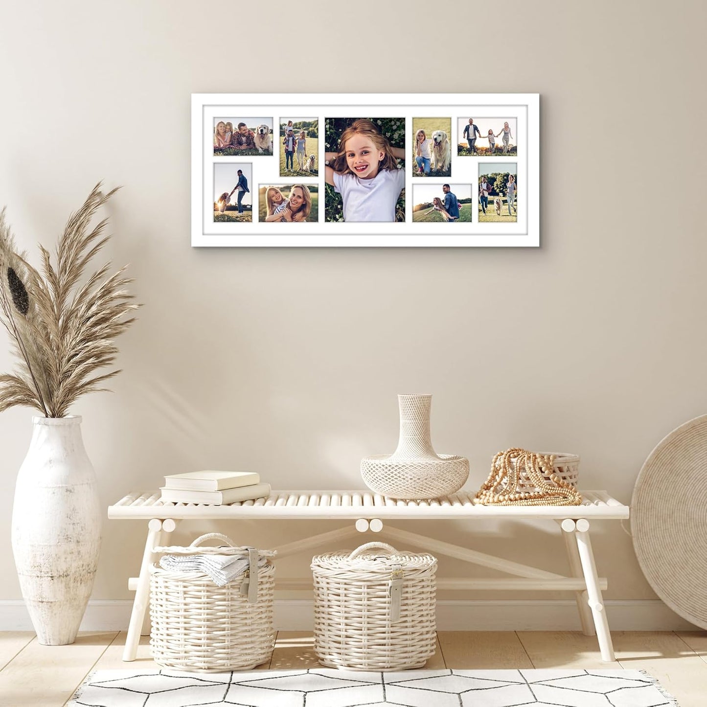 Americanflat 4x6 Collage Picture Frame with Polished Plexiglass - Multi Picture Frames Fit Sixteen 4x6 Photos or Use as One 18x26 Poster Frame for Wall Display - Signature Collection - Black