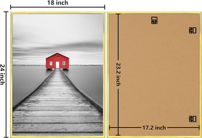 ELSKER&HOME 22.375 x 34 Poster Frame 3 Pack, Black Picture Frame for Horizontal or Vertical Wall Mounting, Sturdy and Scratch-proof