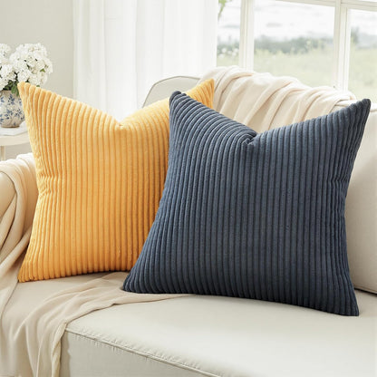 Topfinel Decorative Throw Pillow Covers Cushion Cases, Set of 4 Soft Velvet Modern Double-Sided Designs, Mix and Match for Boho Farmhouse Fall Home Decor (18x18 inch, Orange/Teal)