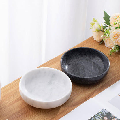 5.91'' Large Decorative Bowl, Natural Marble Decorative Bowls for Home Decor, Key Bowl, Large Incense Burner, Smudge Bowl, Coffee Tables Centerpiece, Soap Serving Bowl