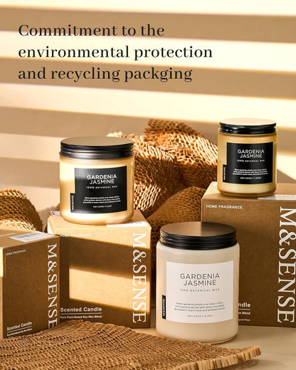 M&SENSE Eucalyptus & Mint Scented Jar Candle, Large 19.4oz Natural Soy Wax, 110-Hour Long Lasting Non-Toxic Clean Burning, Fresh Smelling Home Aromatherapy for Spa Stress Relief, Gifts for Men Women