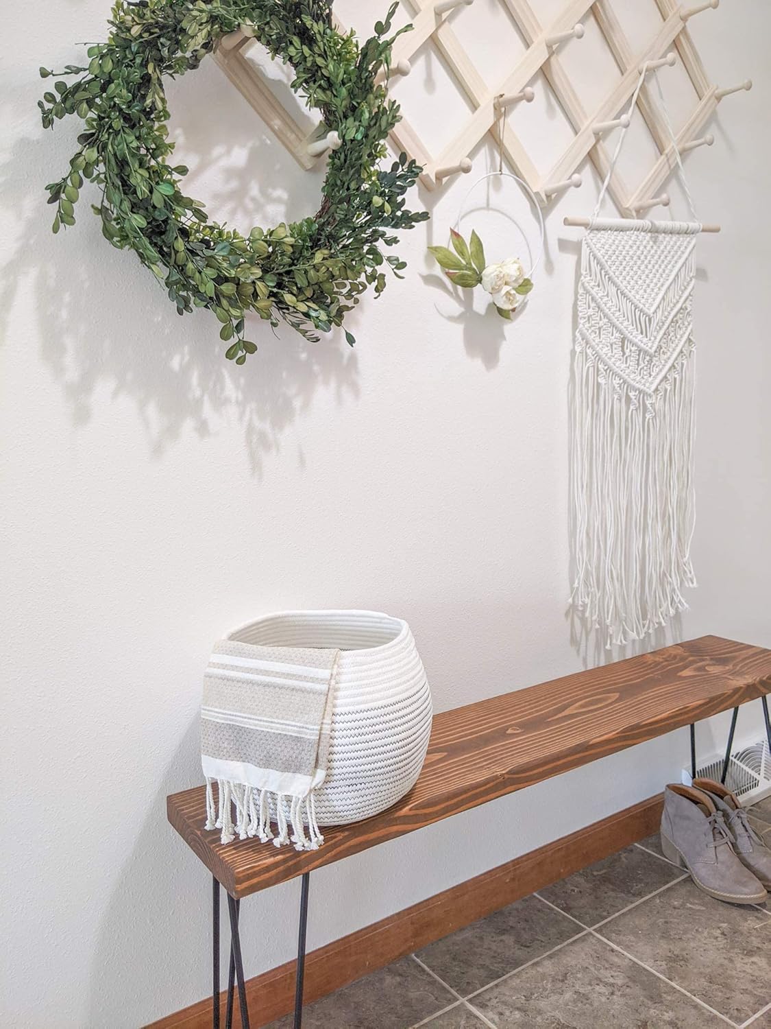 Goodpick Wicker Storage Basket for Living Room, Small Round Woven Basket for Toys, Towel, Bedroom, Children Corner Decoration Plant Baskets Indoor, Jute, 10"D x 8.3"H
