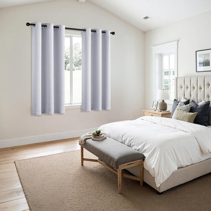 MIULEE Blackout Curtains for Bedroom Living Room 2 Panels, Thermal Insulated Room Darkening Drapes Grommet Noise Reducing Light Blocking Window Treatments 63 Inches Long 40x63 Inch Black - Colors B