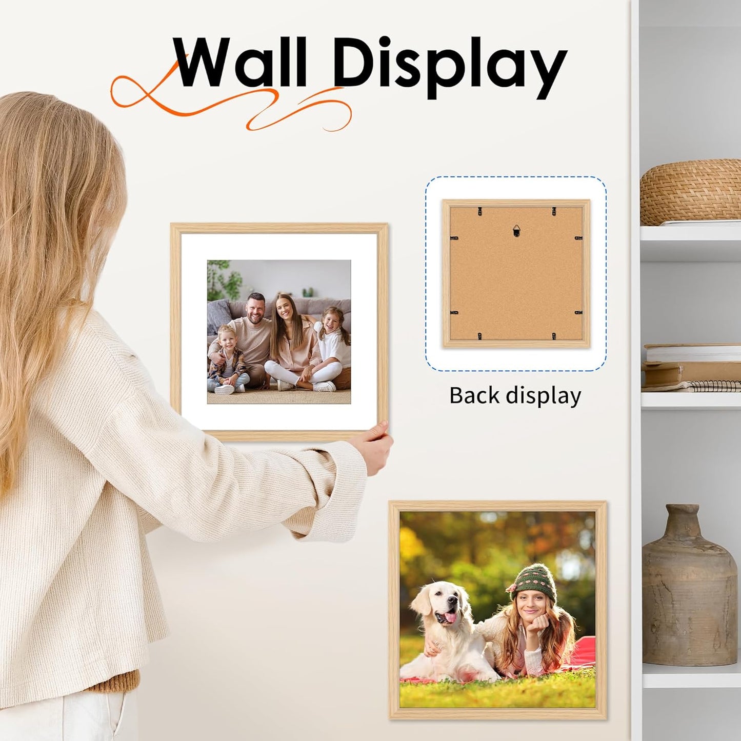 FIXSMITH 10 Pack Picture Frames Collage Wall Decor for Mounting or Tabletop Display, Gallery Wall Frame Set with Two 8x10 Black Frames, Four 5x7 Frames and Four 4x6 Frames, Multi-Pack Photo Frame Set