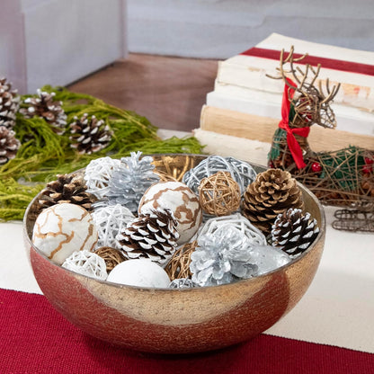 ANDALUCA Decorative Balls Bag Bowl Filler Home Decor (Beige)