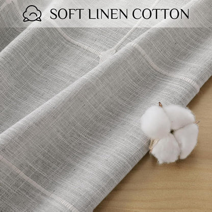 Softalker Outdoor Tablecloth Rectangle, Waterproof Linen Cotton Farmhouse Table Cloths with Tassel, Heavy Weight Wrinkle Free Boho Table Cover for Picnic Camping Dining - 55 x 70 Inch, Coffee Lines