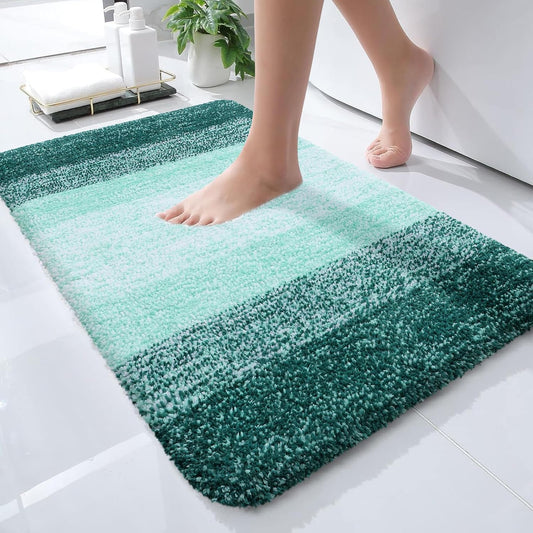OLANLY Bathroom Rugs Mat 30x20, Extra Soft Absorbent Microfiber Bath Rugs, Rubber Backing, Quick Dry, Machine Washable Bath Mats for Bathroom Floor, Tub and Shower, Home Decor Accessories, Grey - Colors D