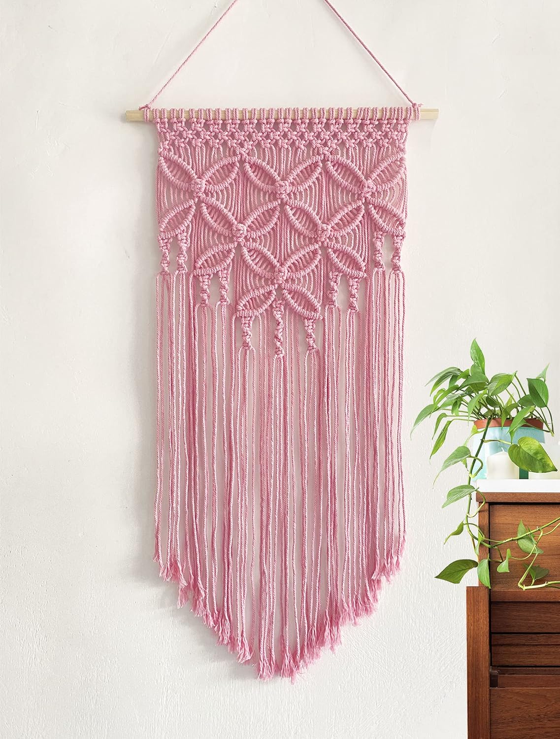 Handmade Cotton Home Decor Macrame Wall Hanging Navy