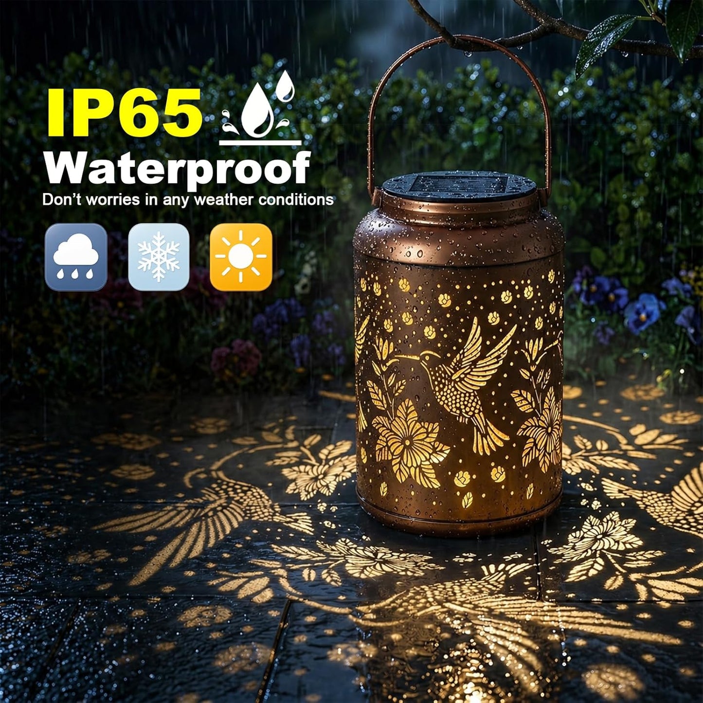 Mothers Day Gifts for Mom Grandma - Birthday Day Gifts for Women, Hummingbird Solar Lantern Outdoor Waterproof, Garden Decor