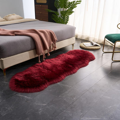 EasyJoy Ultra Soft Fluffy/Fuzzy Shaggy Area Rug Faux Fur Chair Cover Seat Pad for Bedroom Floor Sofa Living Room (2 x 6 ft Sheepskin, Beige)