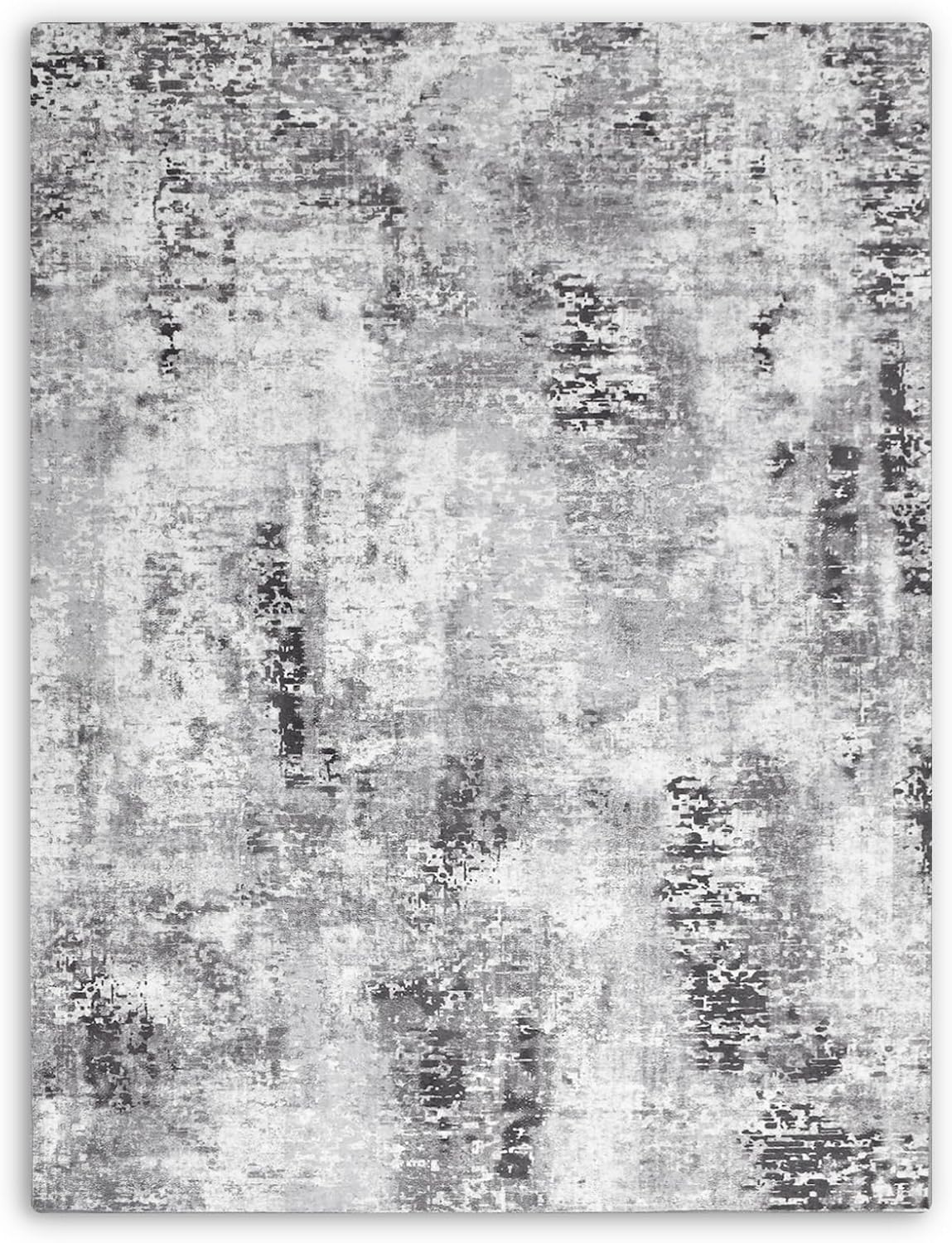 Ompaa 2x6 Rug Runners for Hallways Kitchen Runner Rug Non Slip Washable Grey Long Runner Rugs with Rubber Backing Soft Abstract Carpet Runner for Hallways, Kitchen, Bedroom, Bathroom, Entryway - Colors A