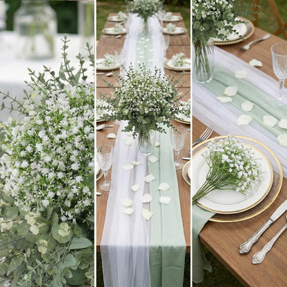 lovemoon 130 Pcs Artificial Mixed Eucalyptus Stems Bulk, 5 Kinds of Faux Greenery Eucalyptus Leaves Bulk for Vase Wedding DIY Bouquets Floral Arrangement Home Decor (130, Green)