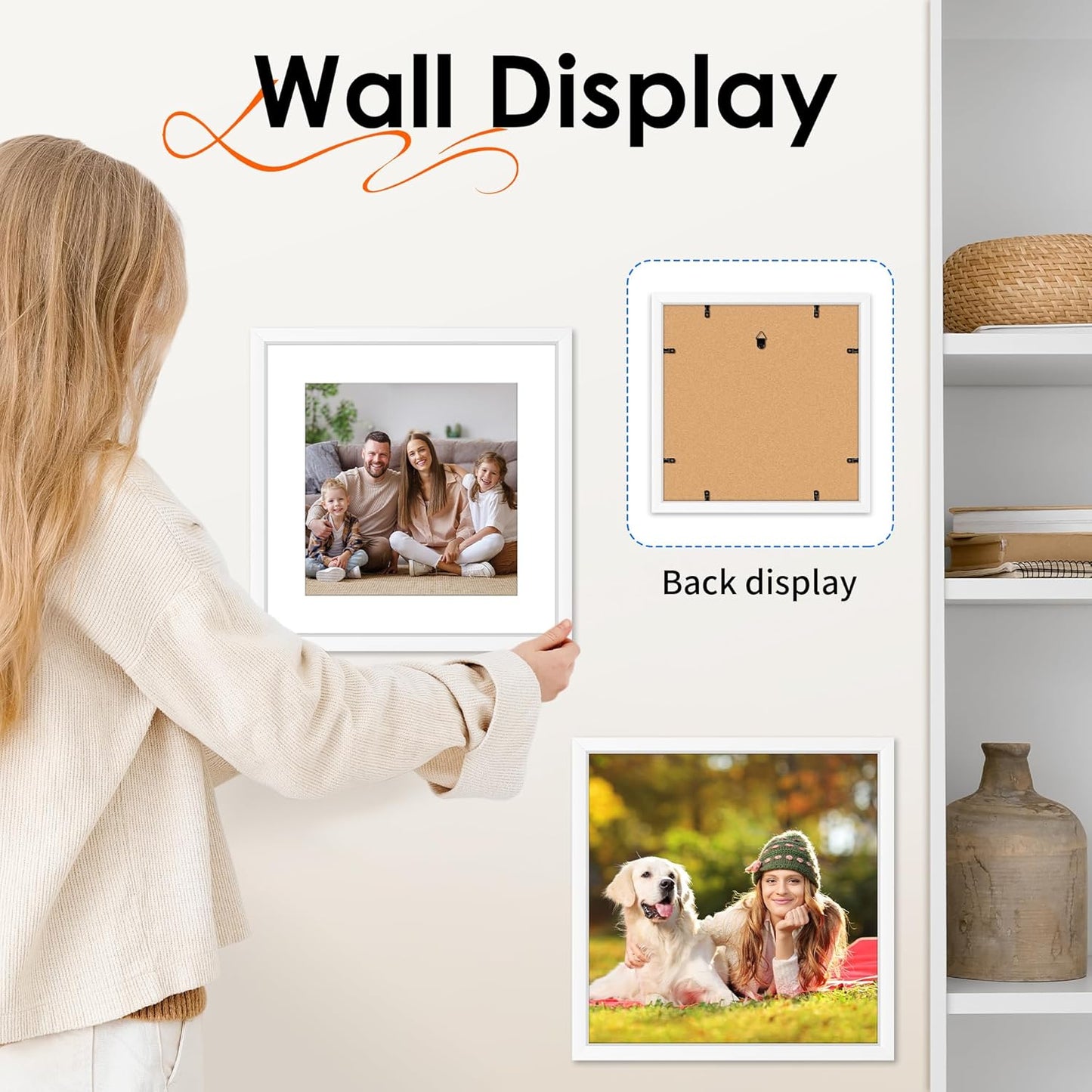 FIXSMITH 10 Pack Picture Frames Collage Wall Decor for Mounting or Tabletop Display, Gallery Wall Frame Set with Two 8x10 Black Frames, Four 5x7 Frames and Four 4x6 Frames, Multi-Pack Photo Frame Set