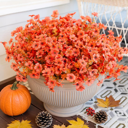 HyeFlora Artificial Flowers for Outdoor Indoor Garden Home Decoration, Faux Flower Daisy with Eucalyptus Leaves Fake Plants Greenery Boxwood Porch Patio, 12 Bundles (Mix Pink Red Purple Yellow)