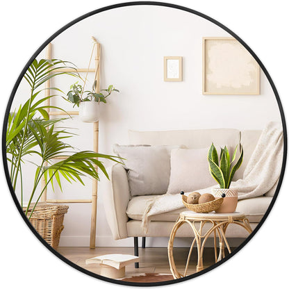 Fabuday Black Circle Mirror for Wall 20 inch - Round Mirrors for Bathroom, Entryway, Living Room, Hallway, Bedroom Decor, Small Matte Framed